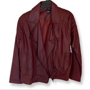Burgundy leather jacket